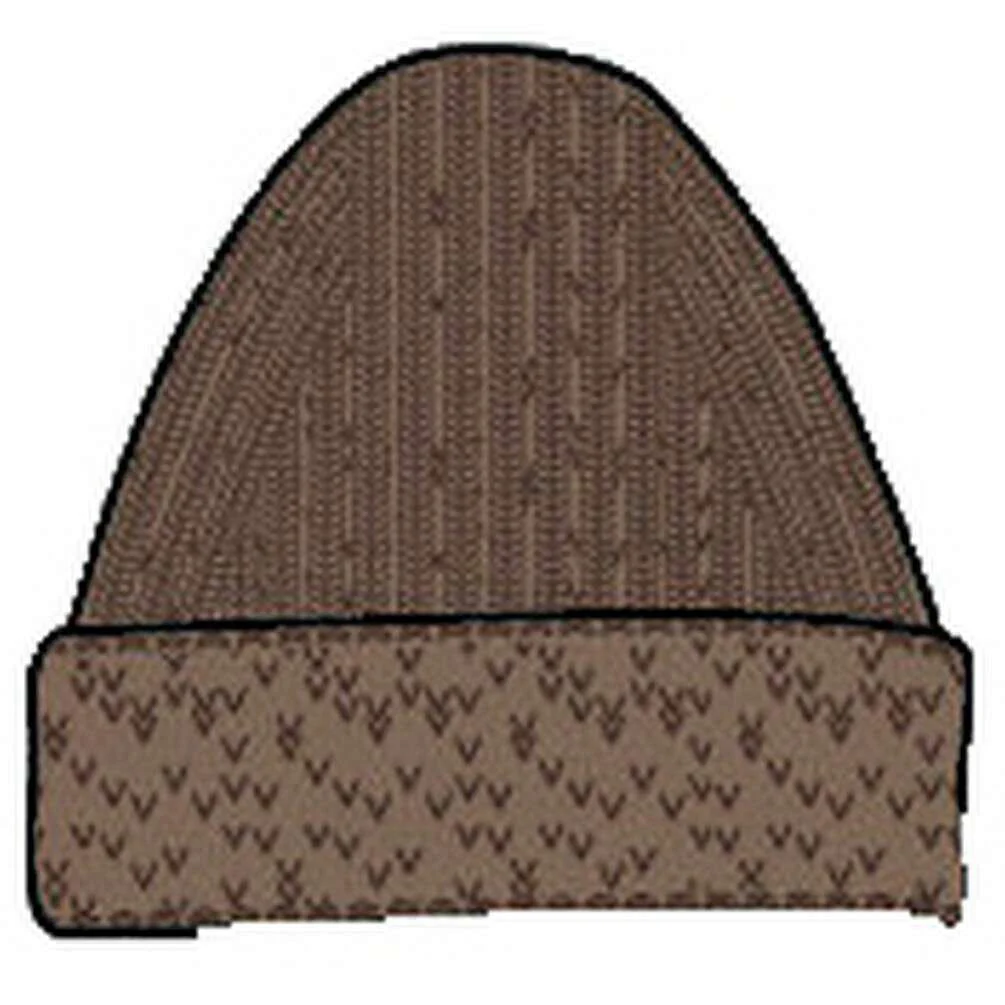 Falke Pure Lambswool Ribbed Beanie - Dark Brown