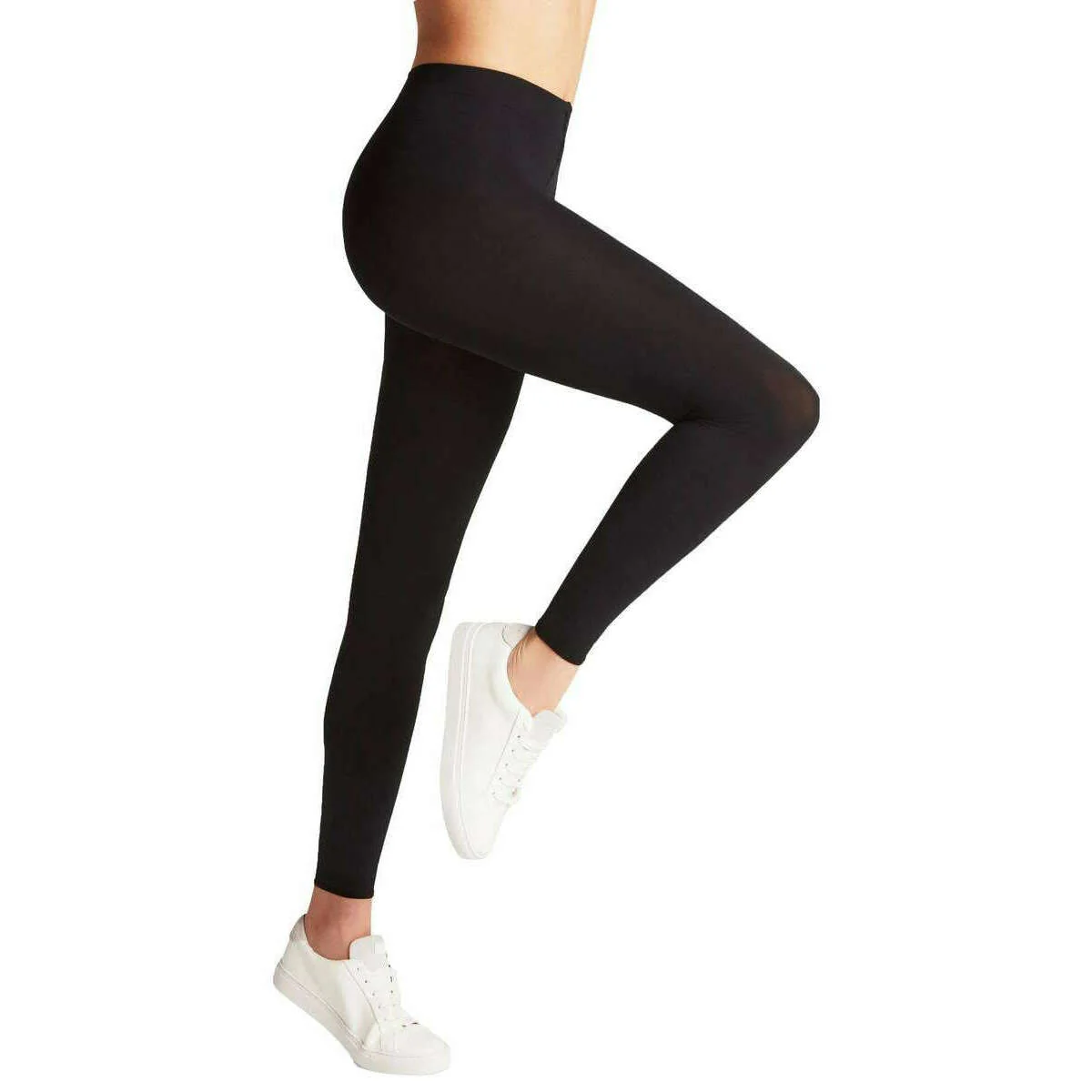 Falke Pure Matt 100 Denier Leggings - Black - Image 2