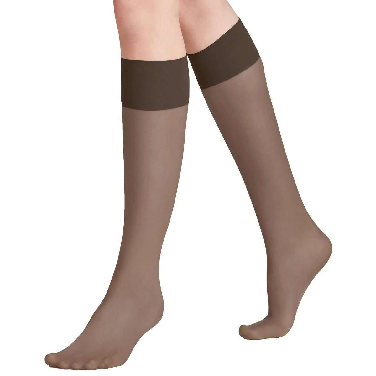 Falke Pure Matt 20 Denier Knee High Stockings - Brenda Brown