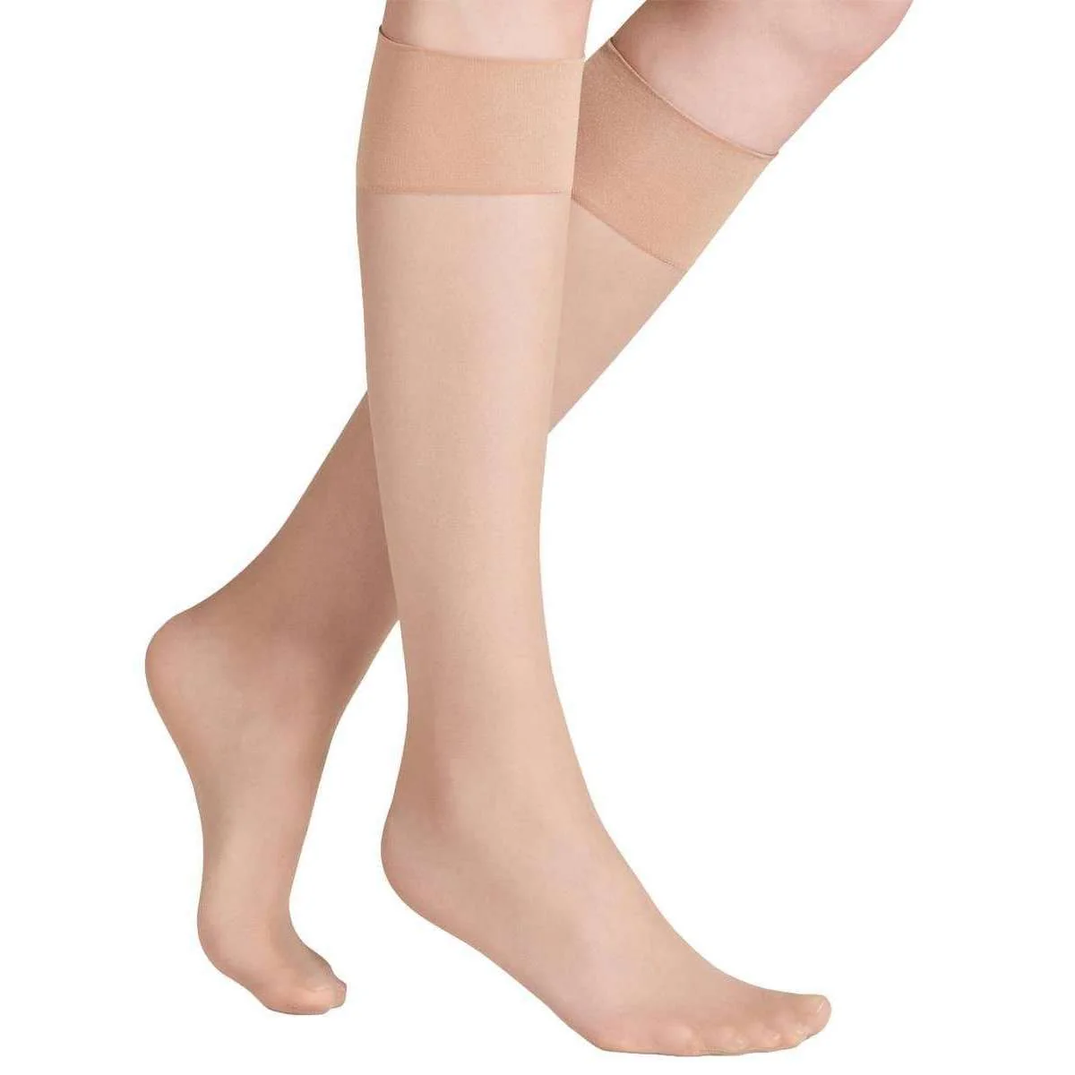 Falke Pure Matt 20 Denier Knee High Stockings - Cocoon Beige - Image 3