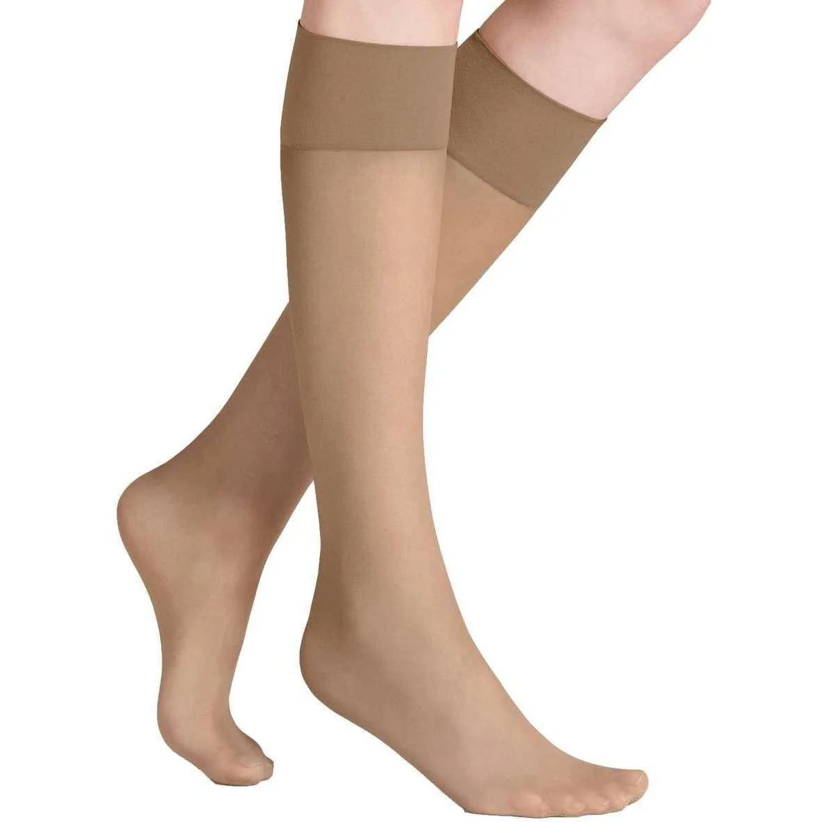 Falke Pure Matt 20 Denier Knee High Stockings - Golden Tan - Image 3