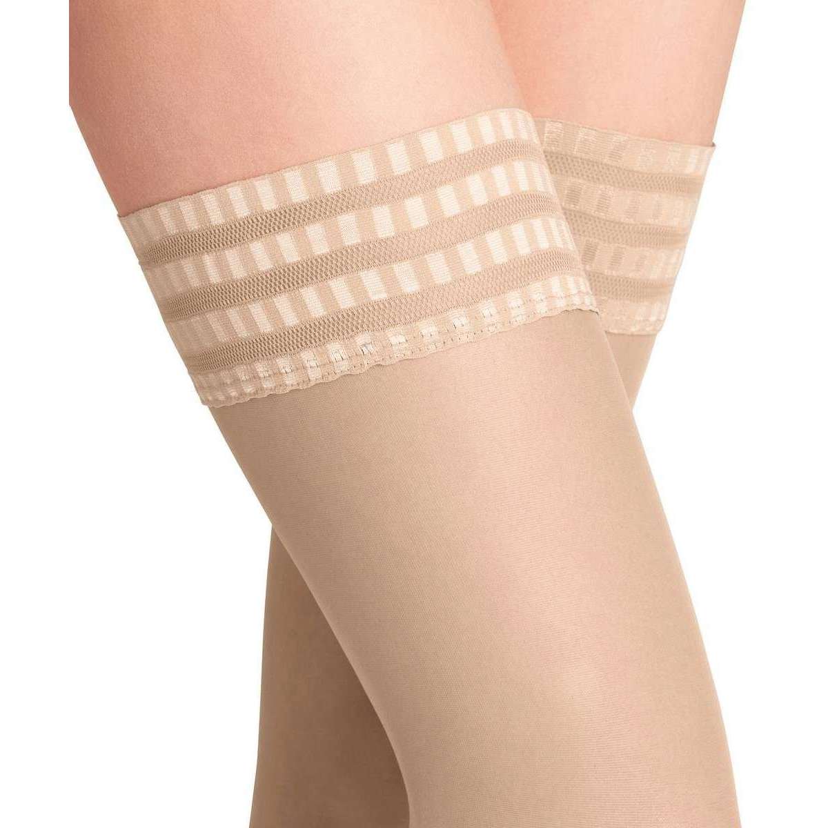 Falke Pure Matt 20 Denier Stay Up Stockings - Cocoon Beige - Image 6