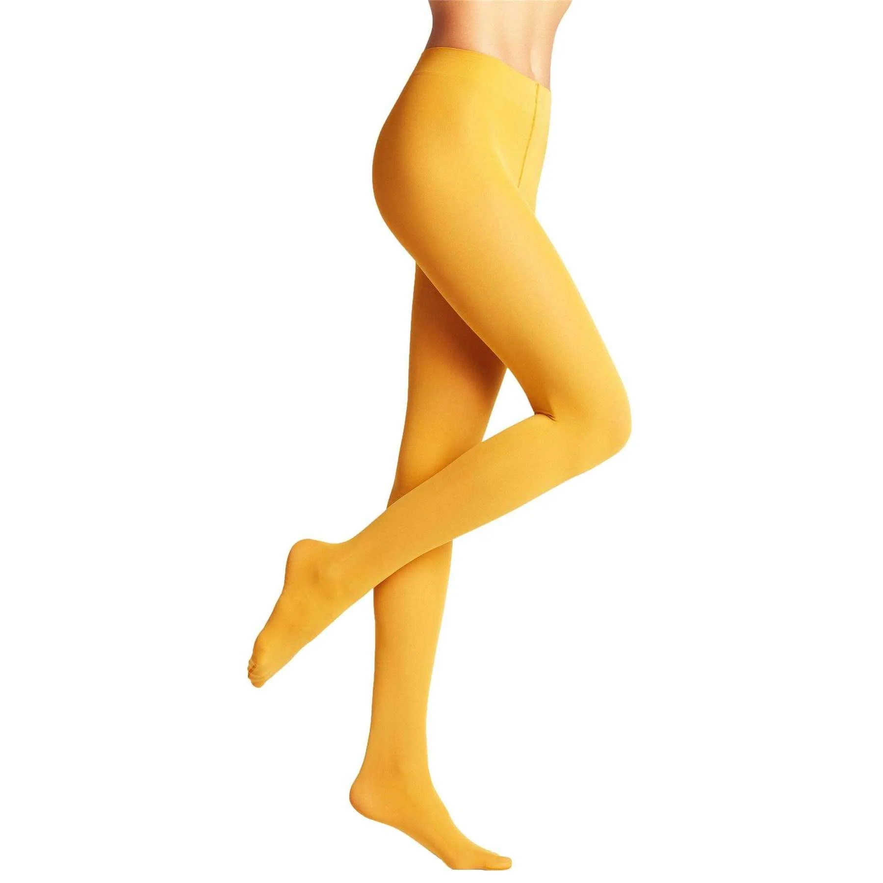 Falke Pure Matt 50 Deiner Tights - Amber Yellow - Image 3