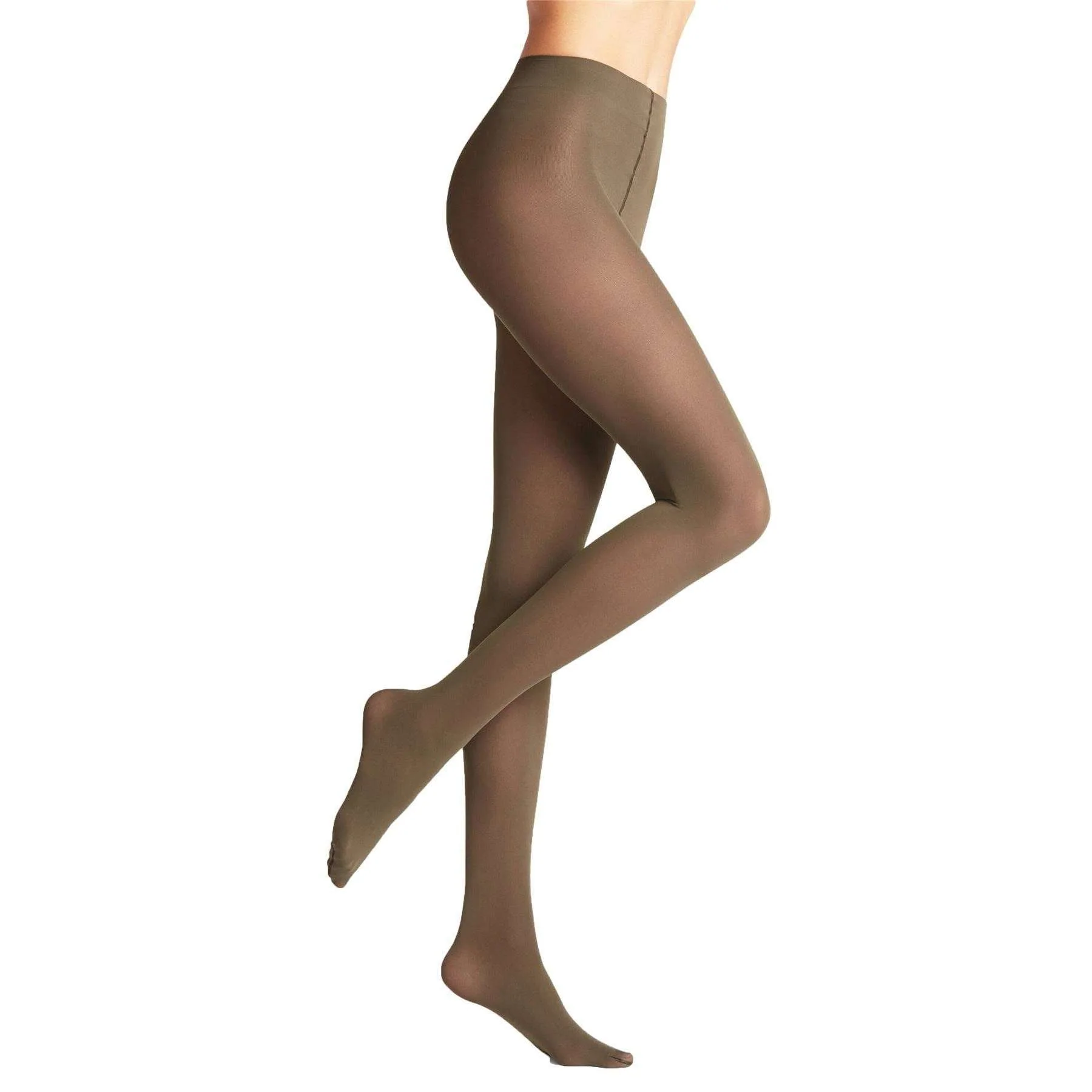 Falke Pure Matt 50 Deiner Tights - Military Khaki - Image 3