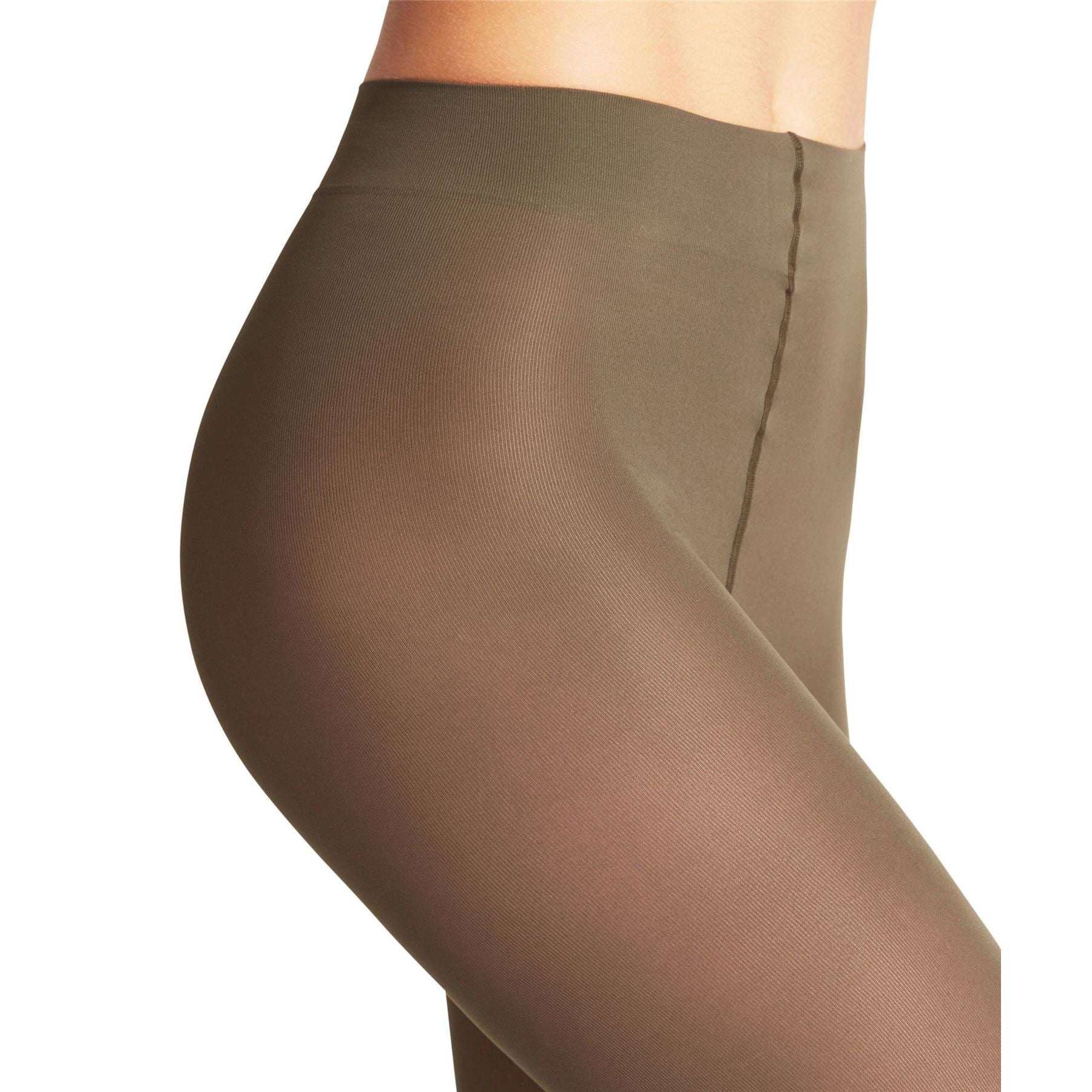 Falke Pure Matt 50 Deiner Tights - Military Khaki - Image 4