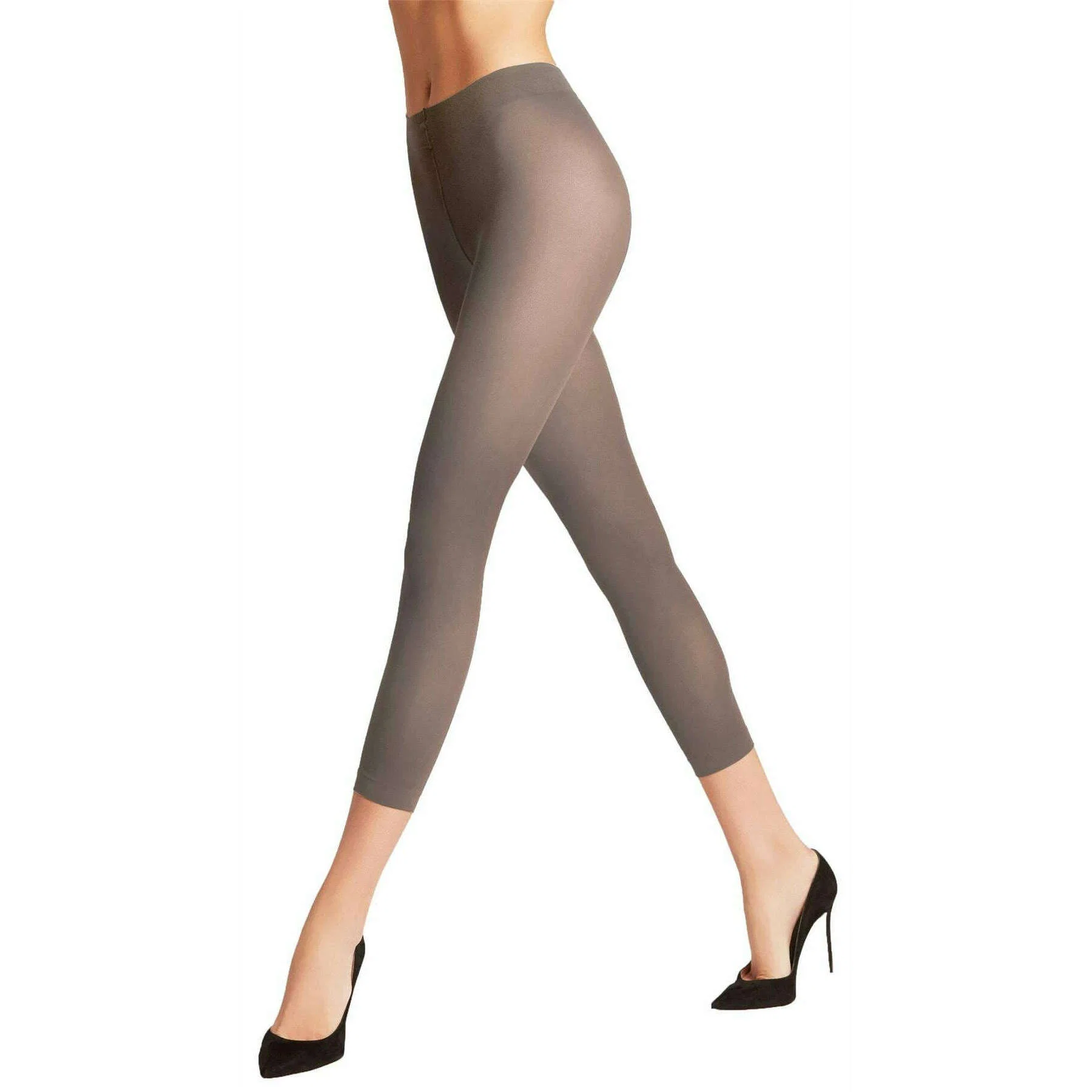 Falke Pure Matt 50 Denier Capri Leggings - Espresso Brown