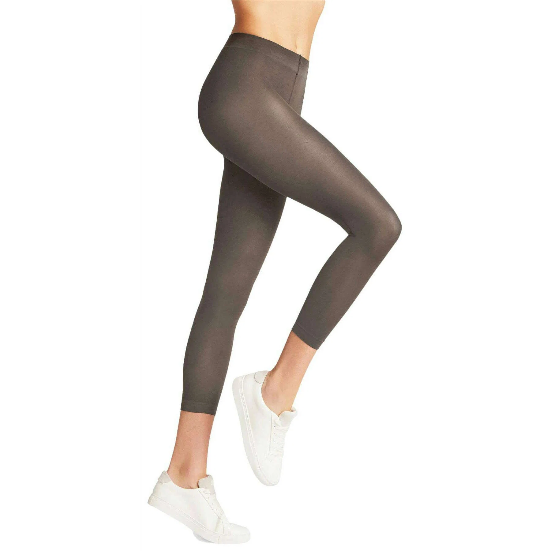 Falke Pure Matt 50 Denier Capri Leggings - Espresso Brown - Image 3