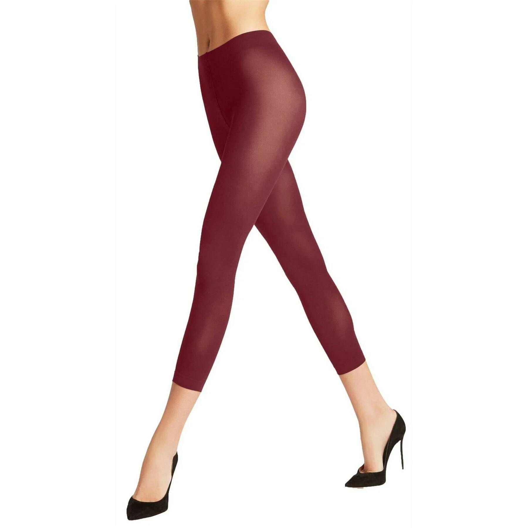 Falke Pure Matt 50 Denier Capri Leggings - Ruby Red