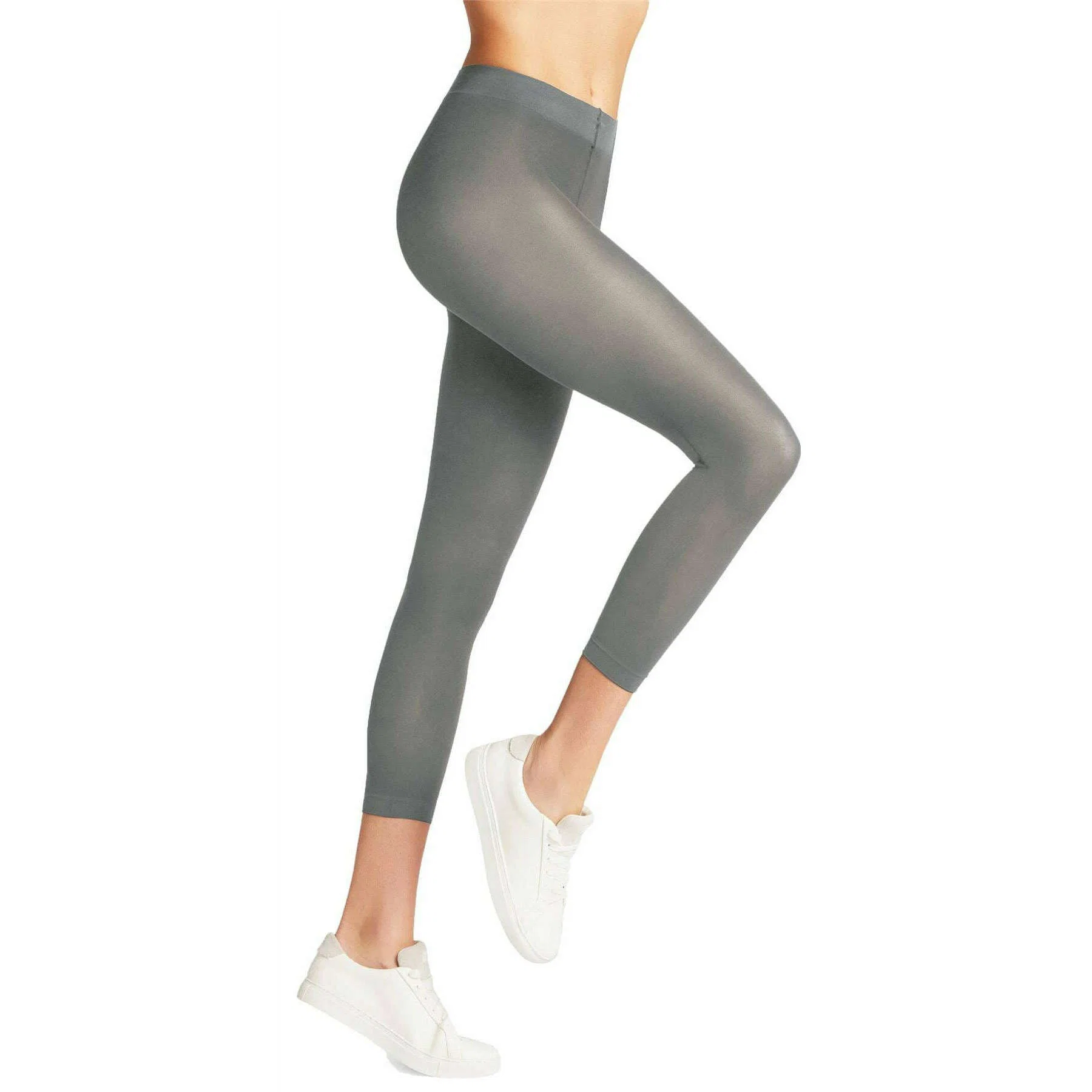 Falke Pure Matt 50 Denier Capri Leggings - Shark Grey - Image 3