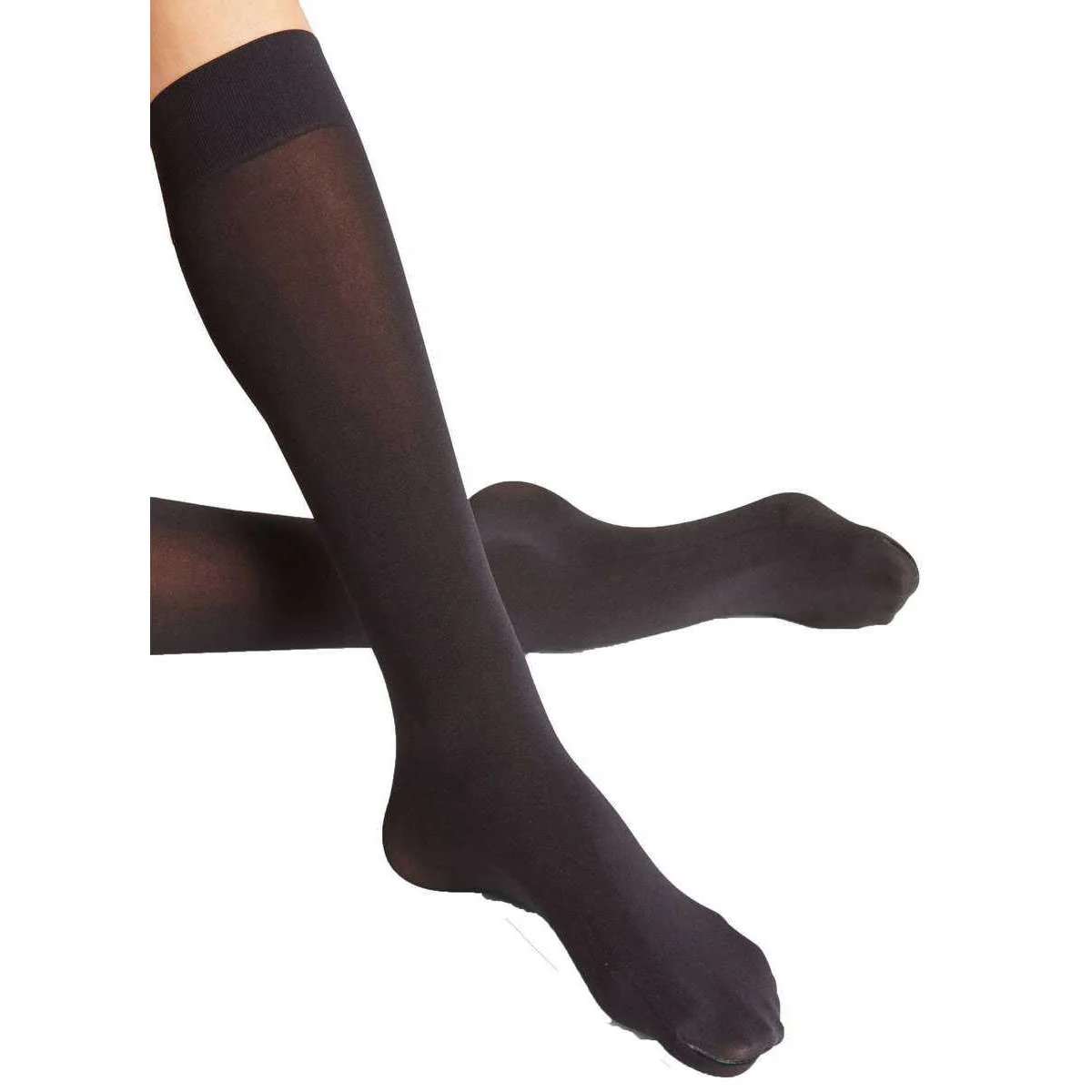 Falke Pure Matt 50 Denier Knee-High Tights - Black - Image 5