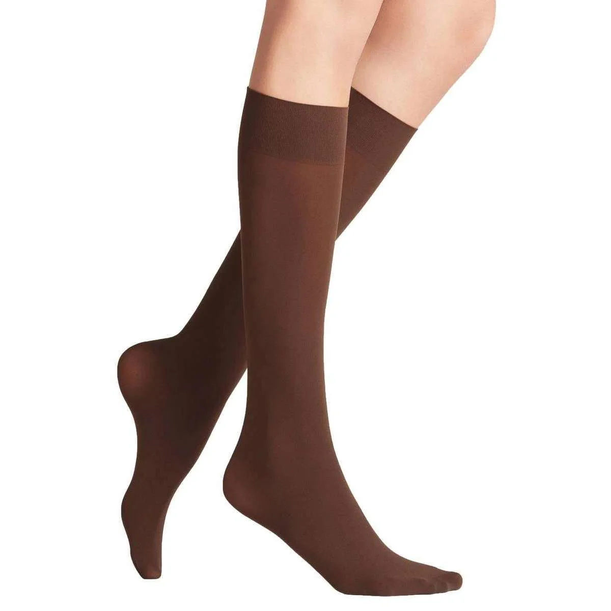 Falke Pure Matt 50 Denier Knee-High Tights - Brenda Brown - Image 2