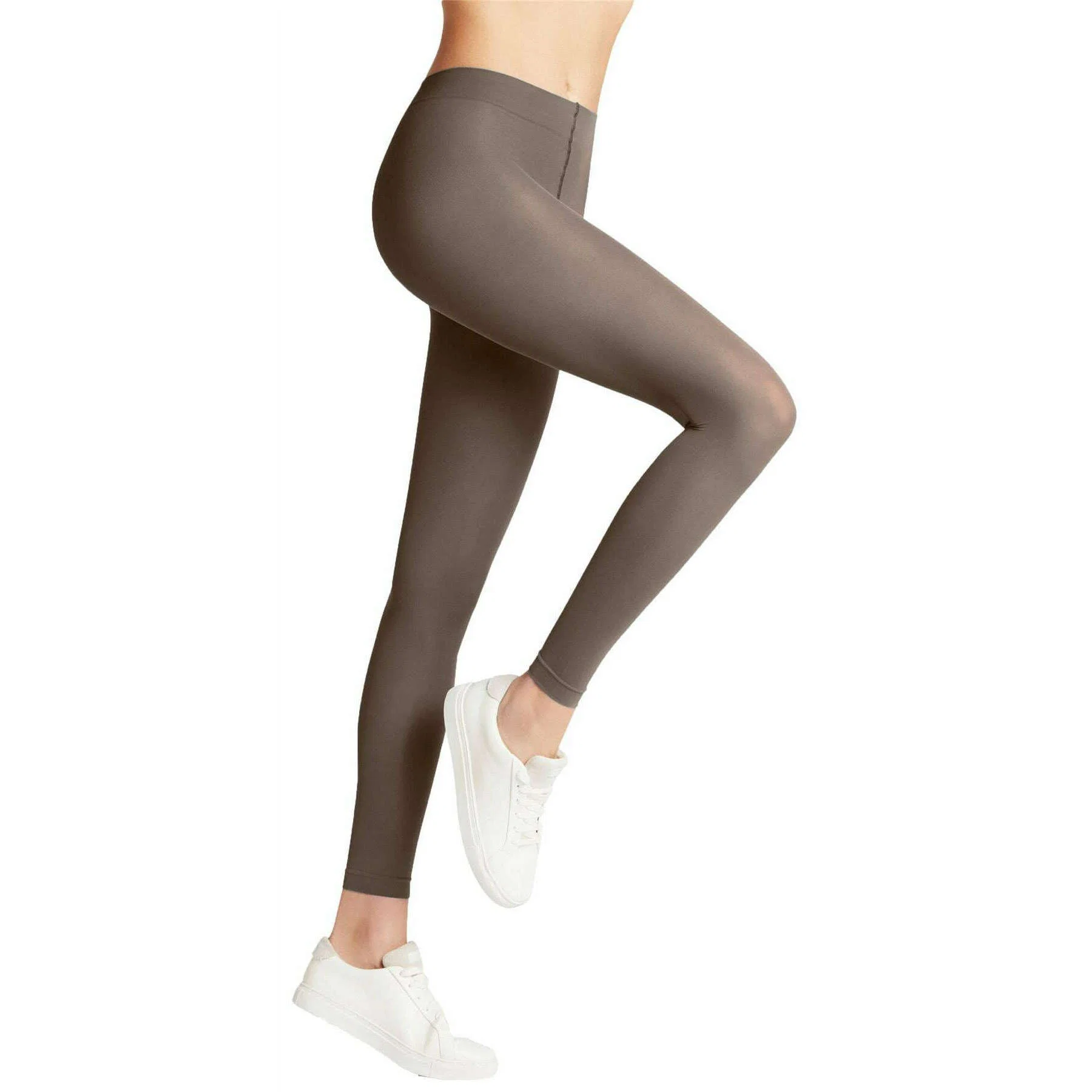 Falke Pure Matt 50 Denier Leggings - Espresso Brown - Image 3