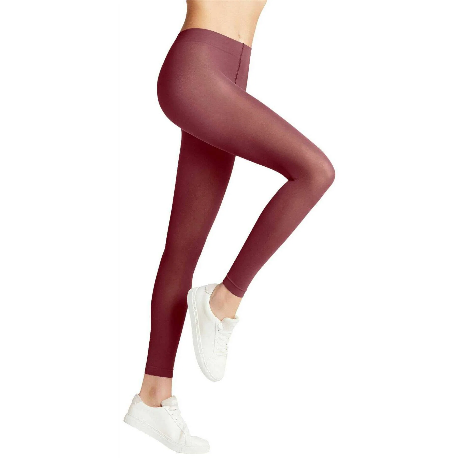 Falke Pure Matt 50 Denier Leggings - Ruby Red - Image 3