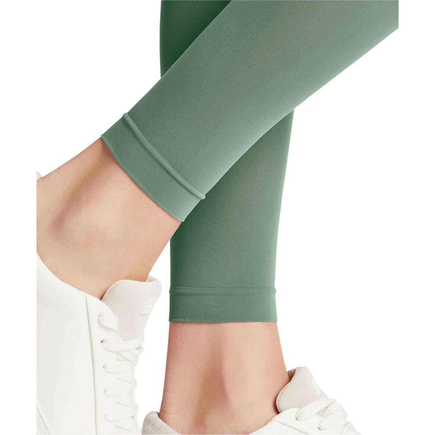 Falke Pure Matt 50 Denier Leggings - Sage Green - Image 4
