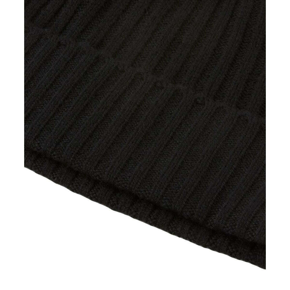Falke Ribbed Cashmere Beanie - Black - Image 3