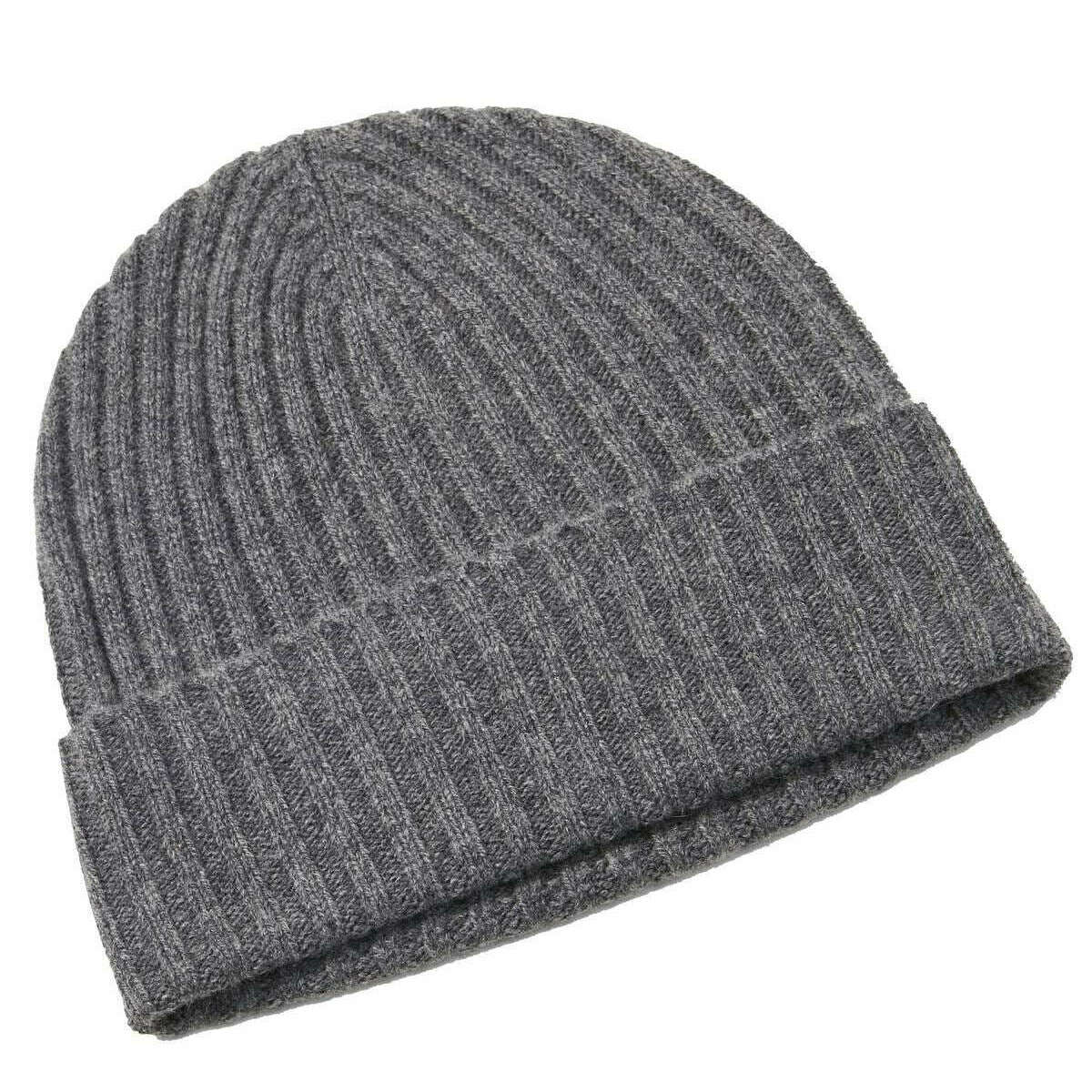 Falke Ribbed Cashmere Beanie - Dark Grey - Image 2