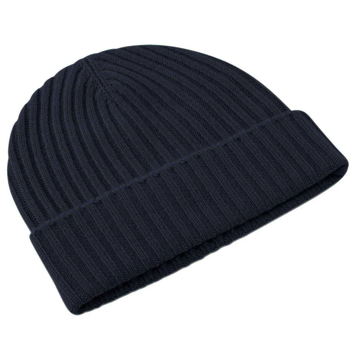 Falke Ribbed Cashmere Beanie - Space Blue - Image 2
