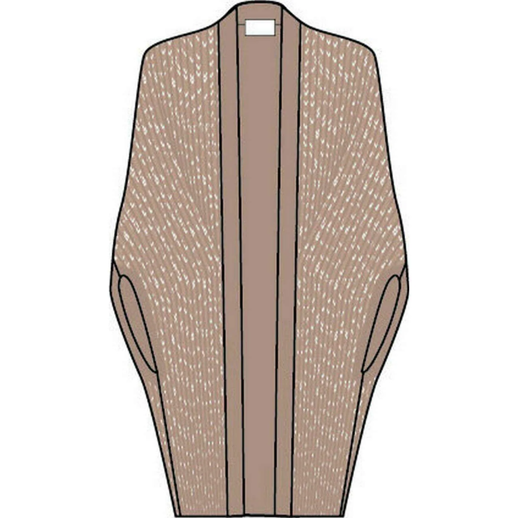 Falke Ribbed Lambswool Cape Cardigan - Sand Beige