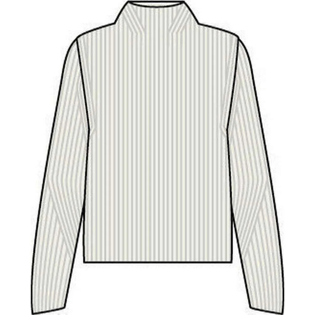 Falke Ribbed Lambswool Mock Neck Sweater - Off White