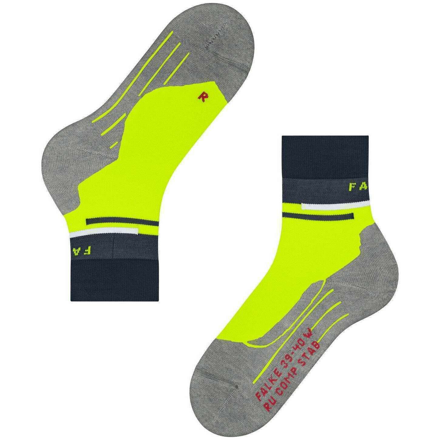 Falke RU Compression Stabilizing Running Socks - Lightning Green - Image 6