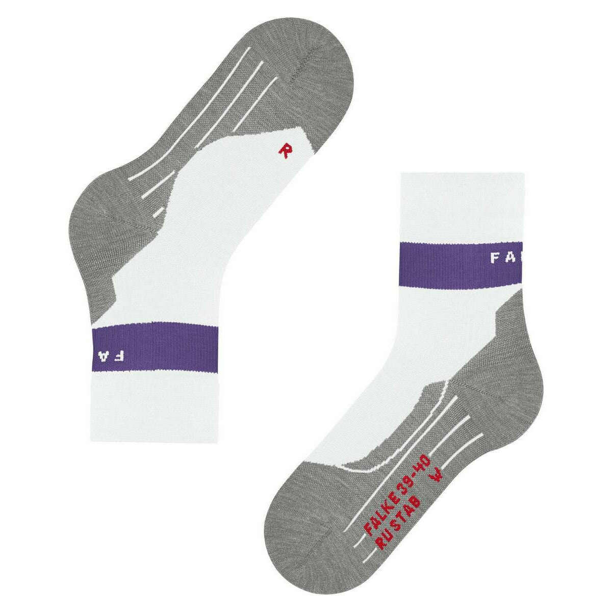 Falke RU Compression Stabilizing Running Socks - White/Purple - Image 4