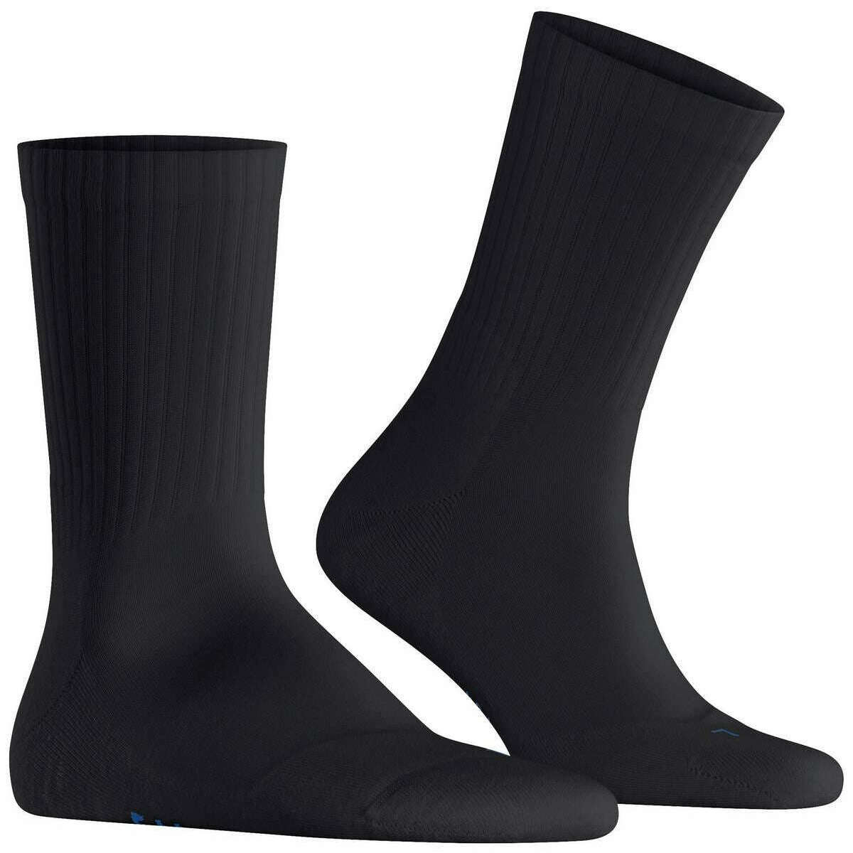 Falke Run Rib Crew Socks - Black - Image 2