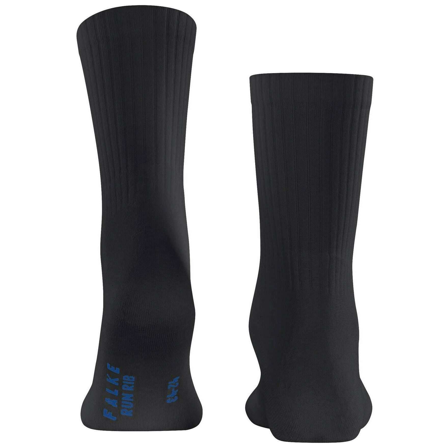 Falke Run Rib Crew Socks - Black - Image 3