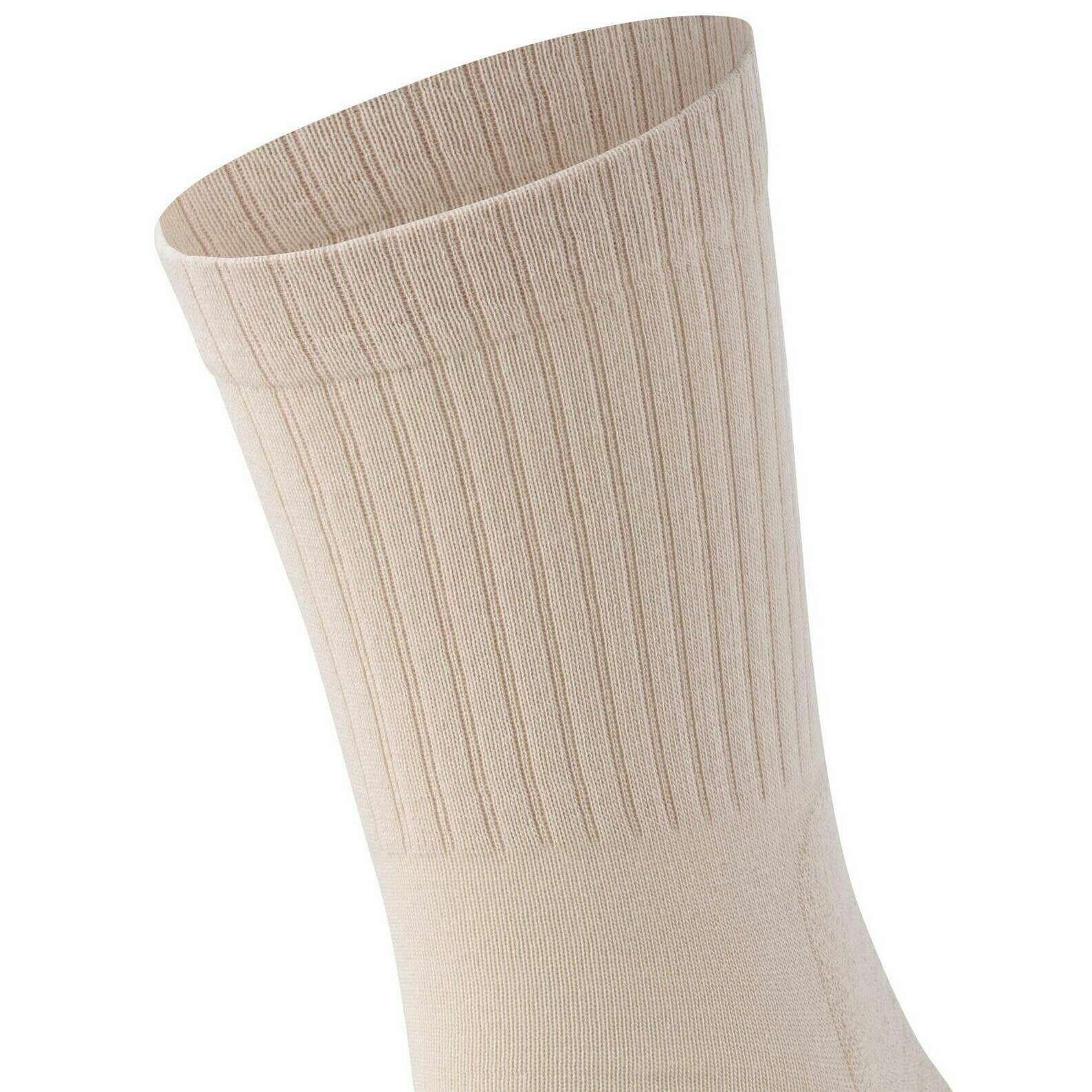 Falke Run Rib Crew Socks - Cream Beige - Image 4