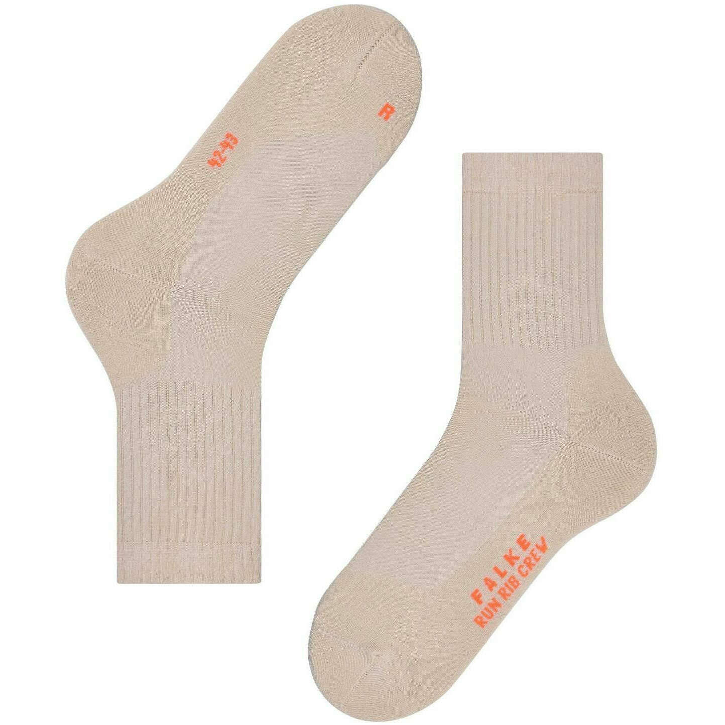 Falke Run Rib Crew Socks - Cream Beige - Image 5
