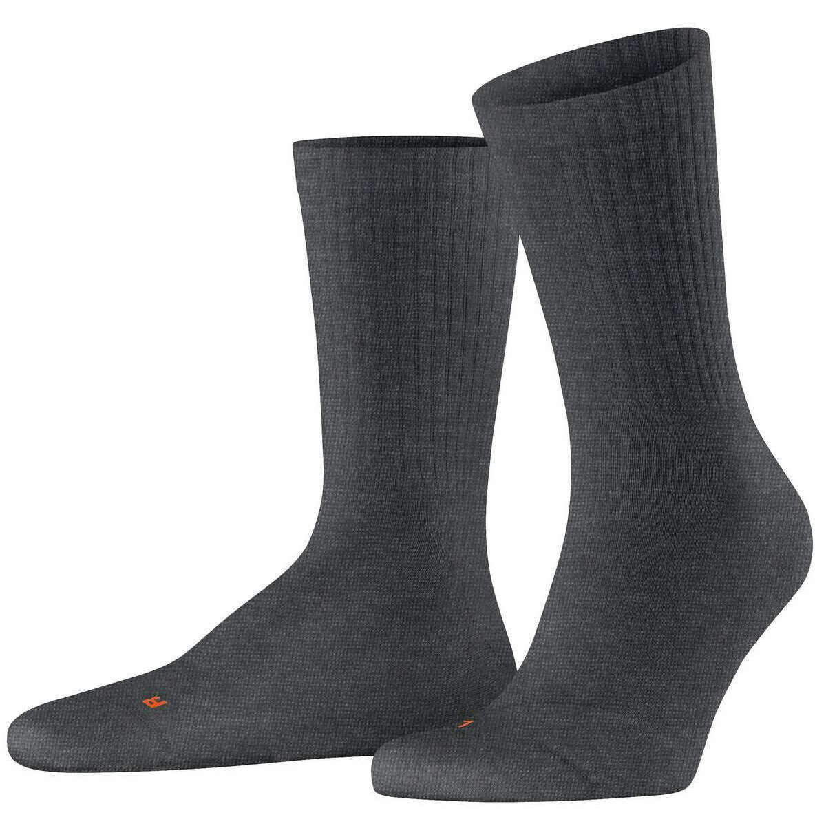 Falke Run Rib Crew Socks - Dark Grey