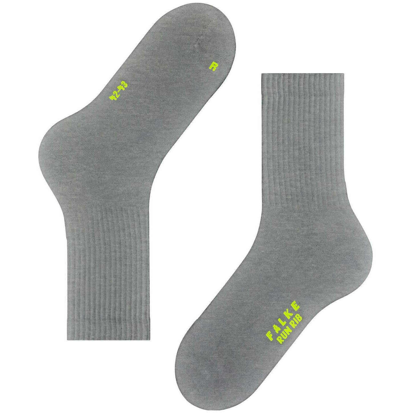 Falke Run Rib Crew Socks - Light Grey - Image 5