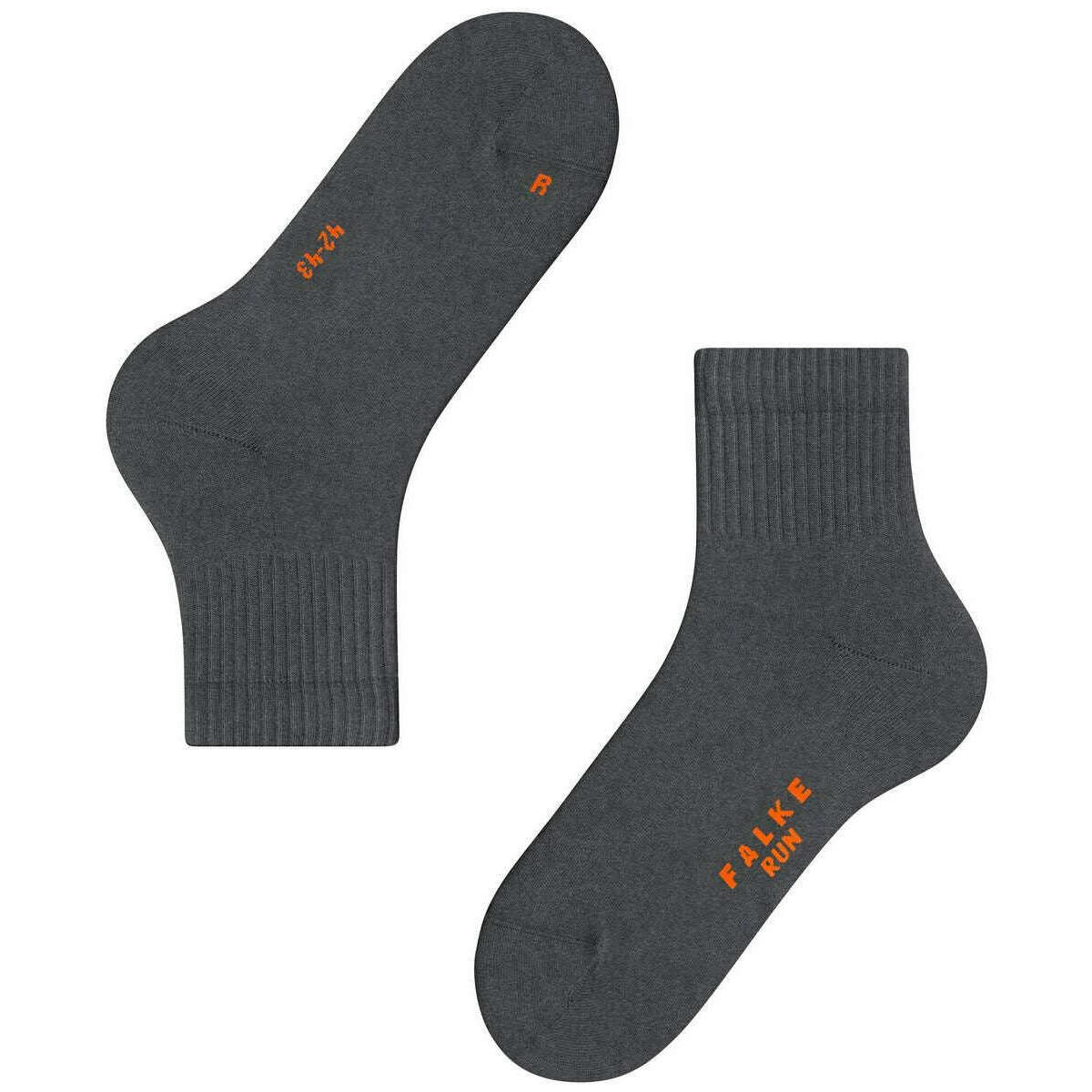 Falke Run Rib Short Socks - Dark Grey - Image 5