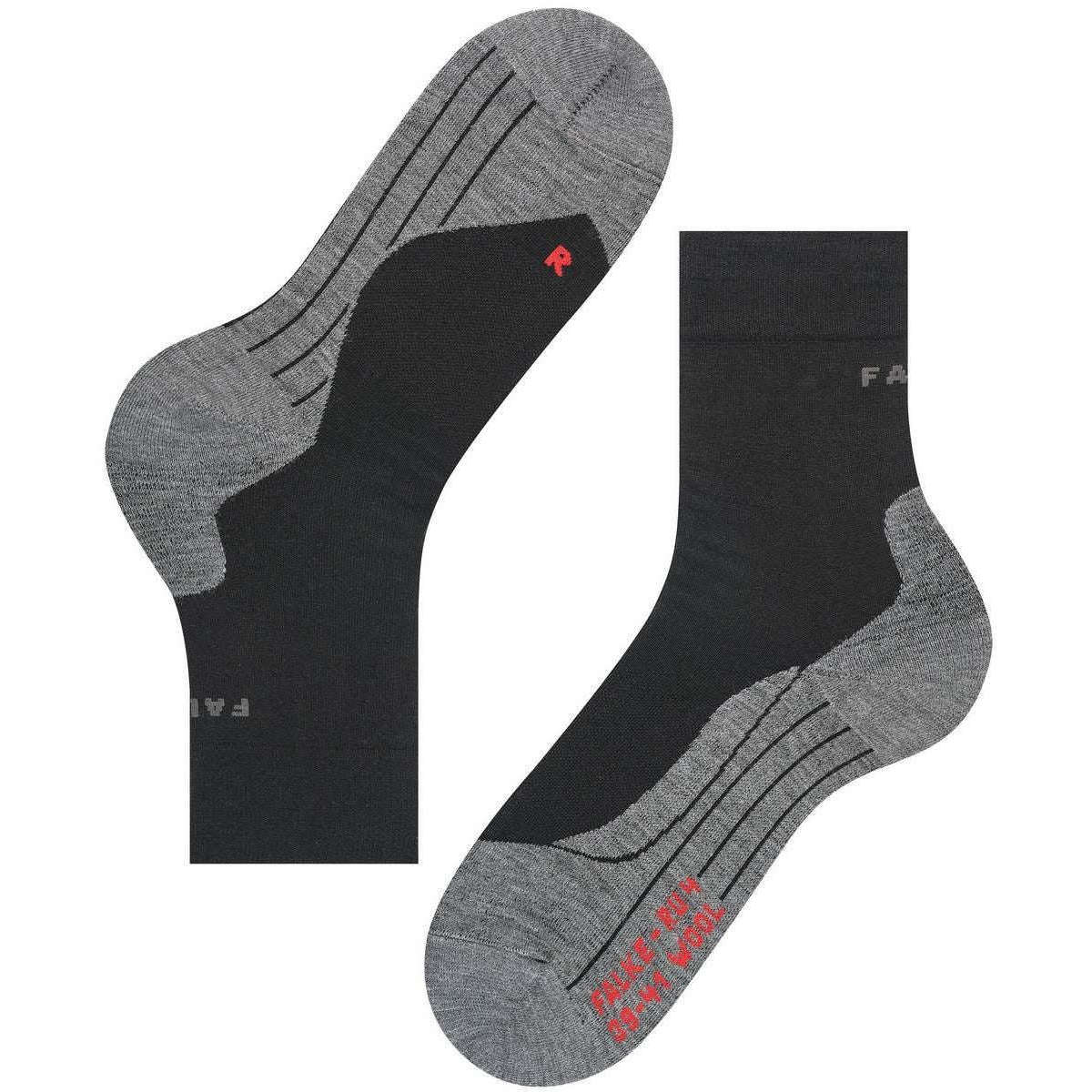 Falke Running 4 Wool Socks - Black/Grey - Image 2