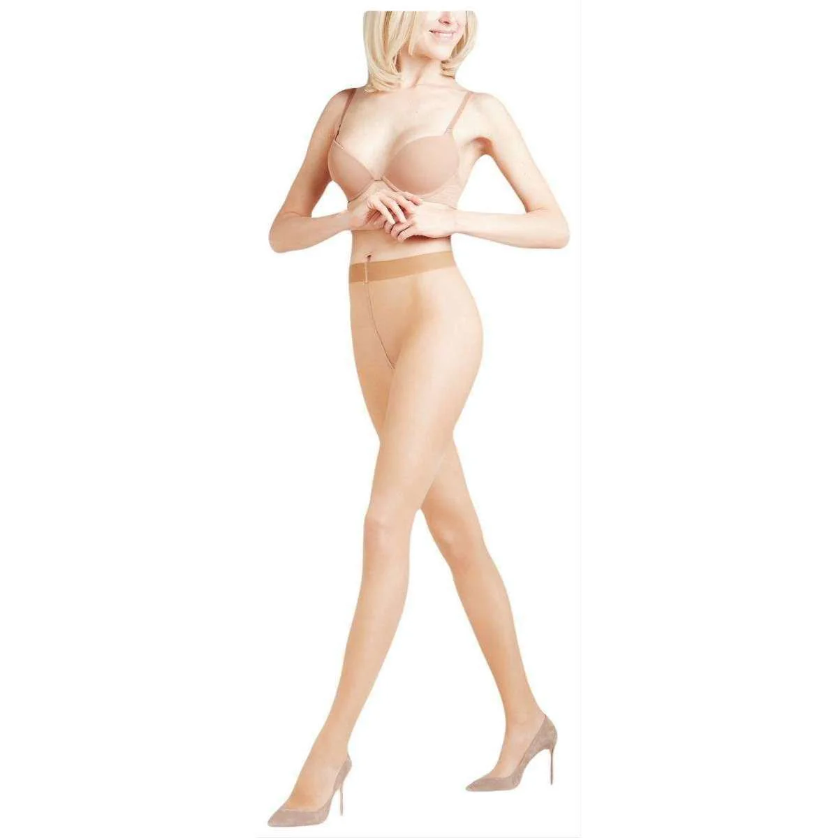 Falke Seidenglatt 15 Den Transparent Shining Tights - Golden - Image 3