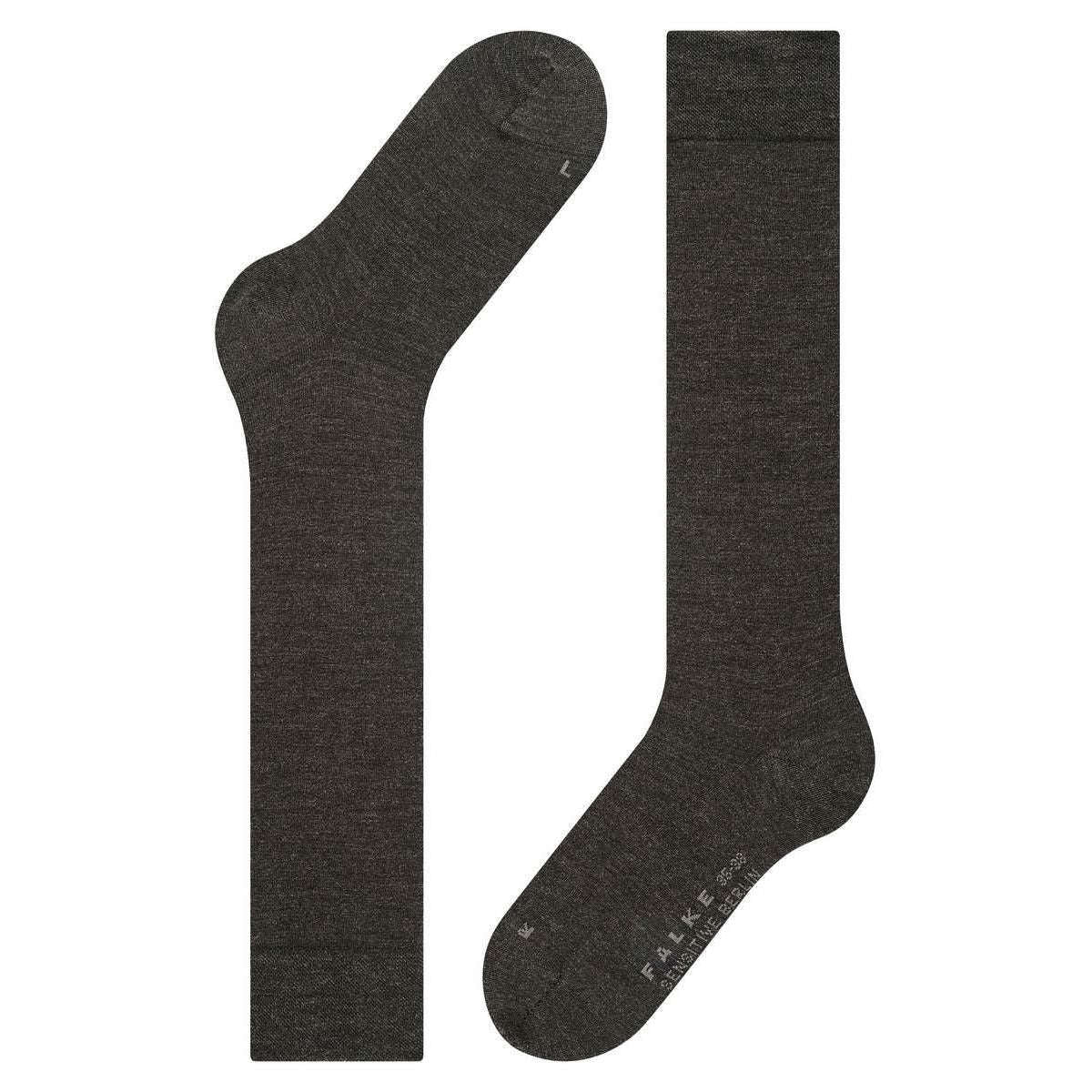 Falke Sensitive Berlin Knee High Socks - Anthracite Mel Grey - Image 5