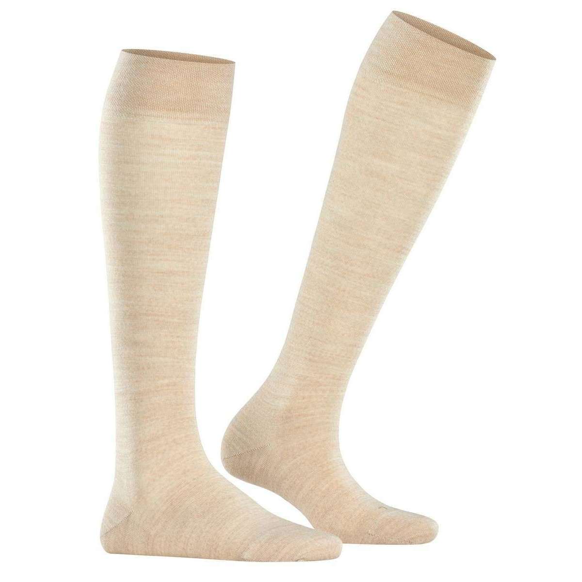 Falke Sensitive Berlin Knee High Socks - Linen Mel Cream - Image 2