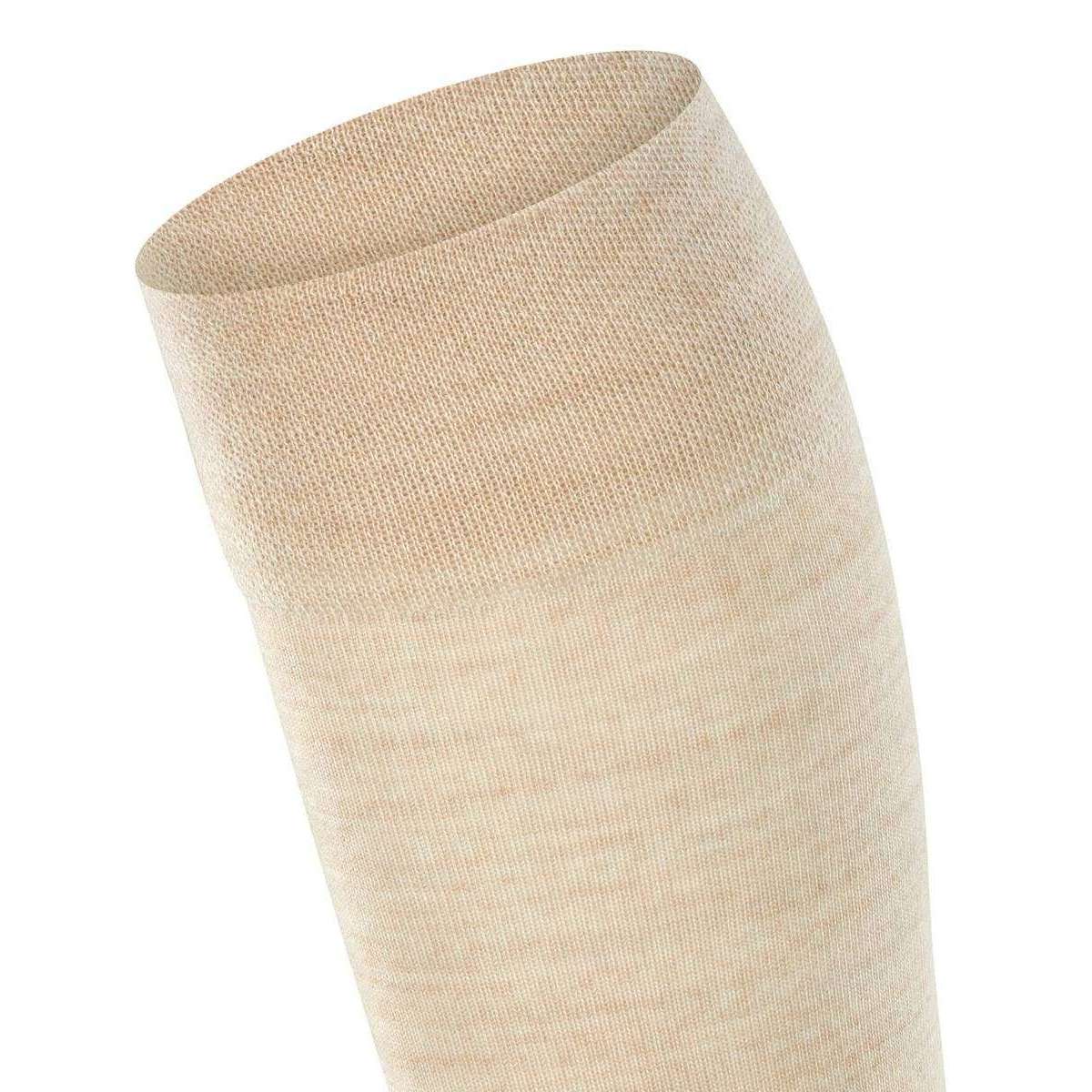 Falke Sensitive Berlin Knee High Socks - Linen Mel Cream - Image 4