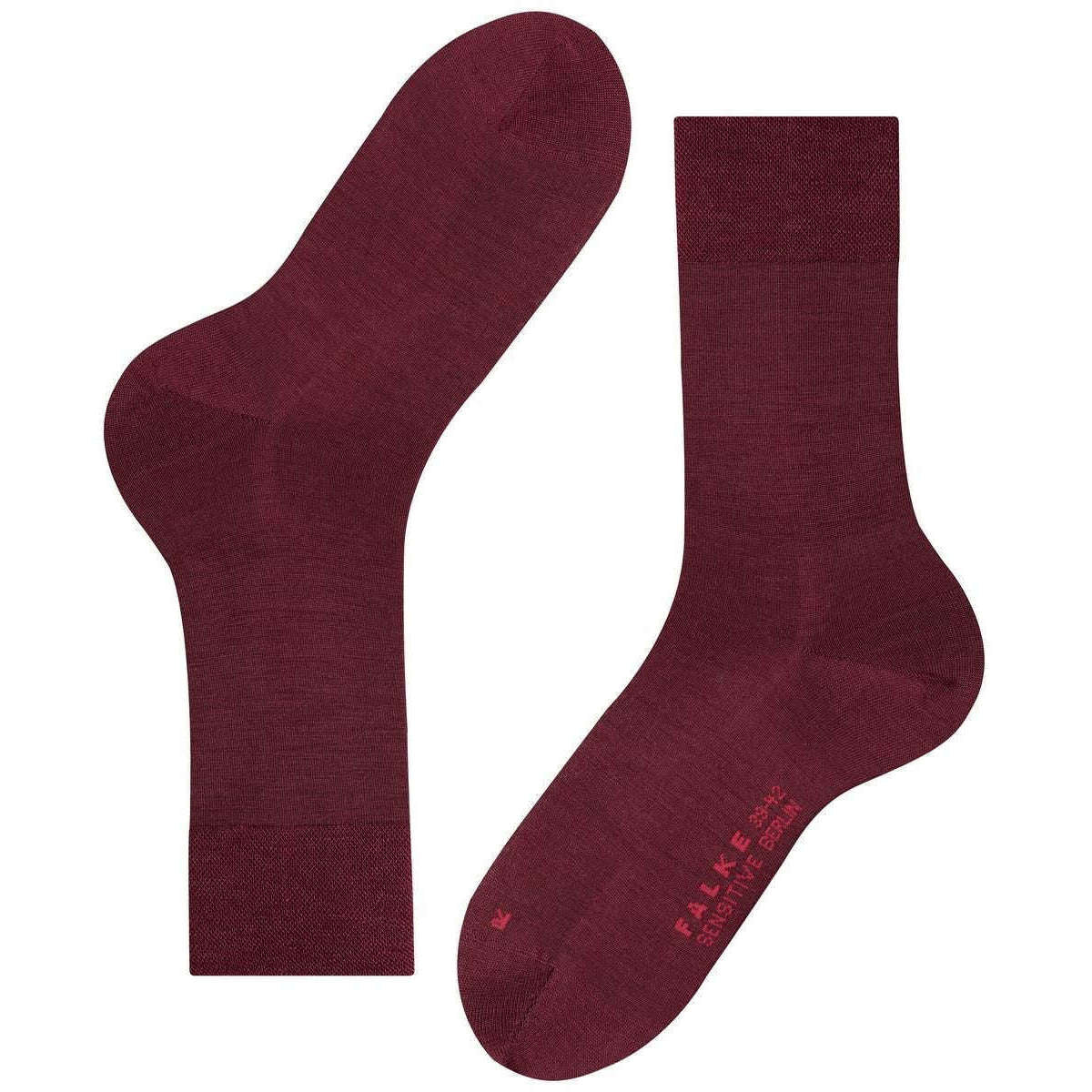 Falke Sensitive Berlin Socks - Burgundy - Image 5