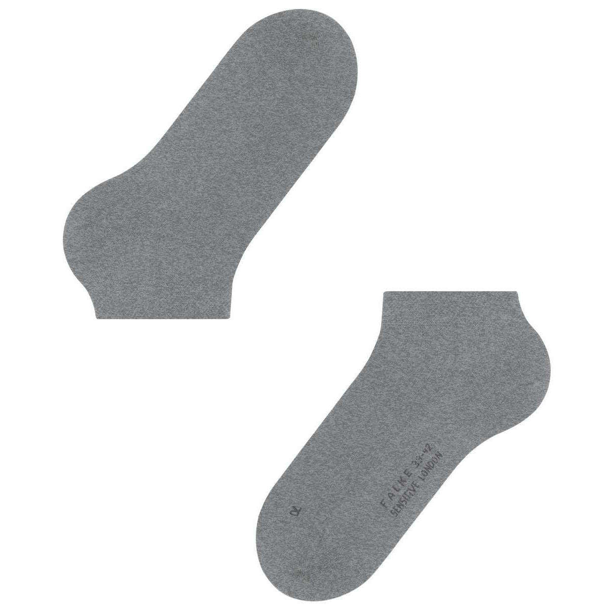 Falke Sensitive London Sneaker Socks - Light Grey Mel - Image 5