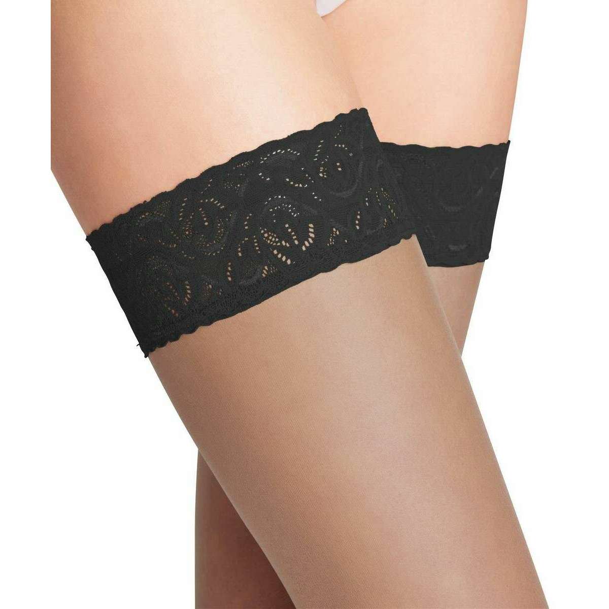 Falke Shelina 12 Denier Stay Up Stockings - Black - Image 5