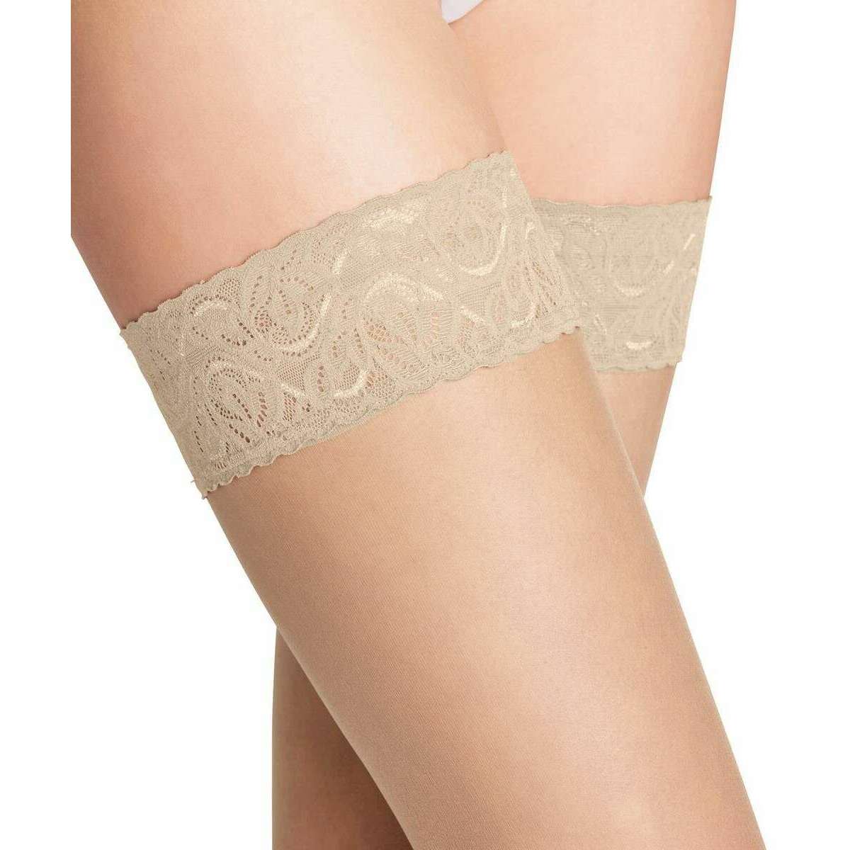 Falke Shelina 12 Denier Stay Up Stockings - Champagne White - Image 5