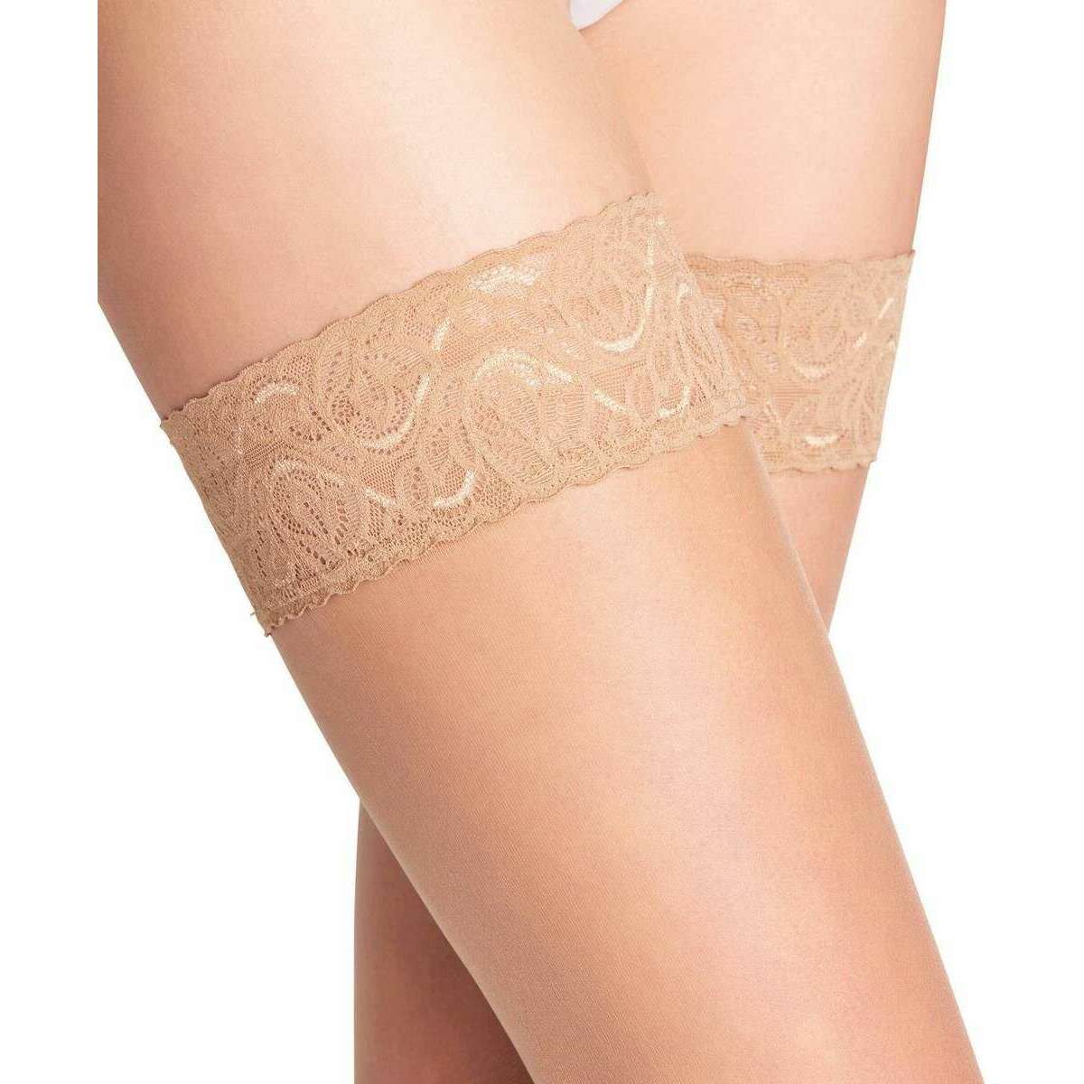 Falke Shelina 12 Denier Stay Up Stockings - Golden Beige - Image 5