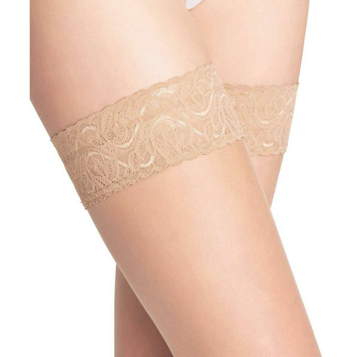 Falke Shelina 12 Denier Stay Up Stockings - Porcelain Beige - Image 5