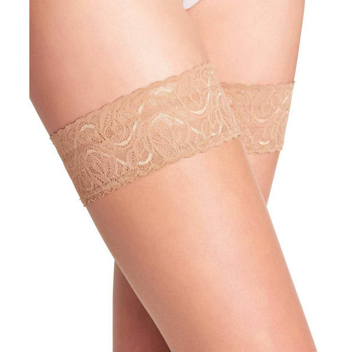 Falke Shelina 12 Denier Stay Up Stockings - Powder Beige - Image 5