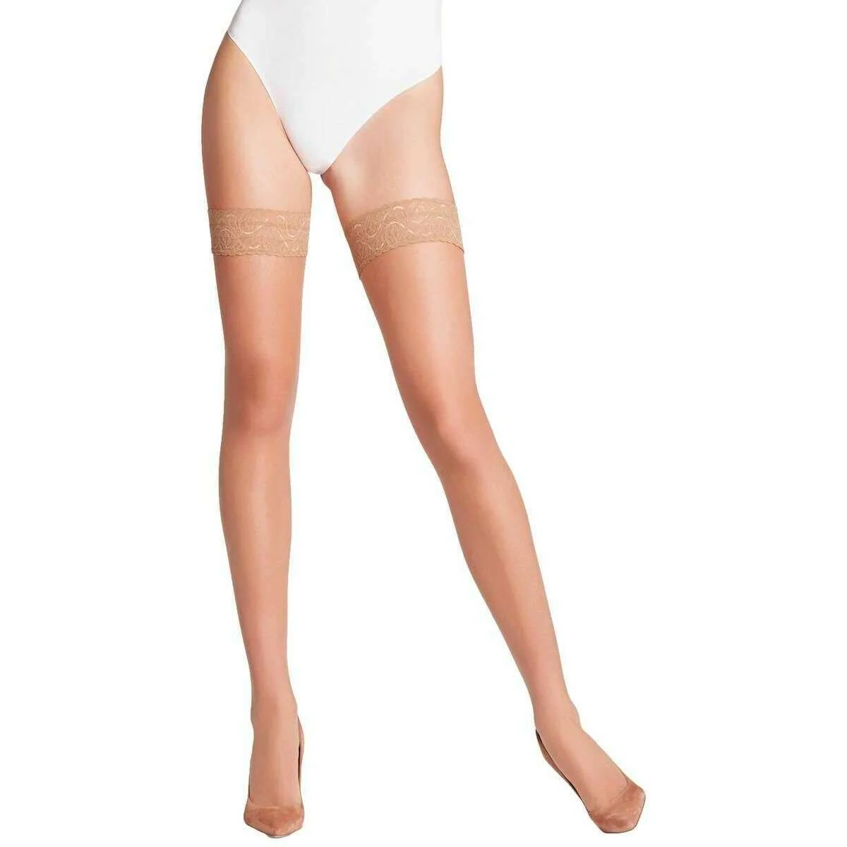 Falke Shelina 12 Denier Stay Up Stockings - Sun Beige - Image 4