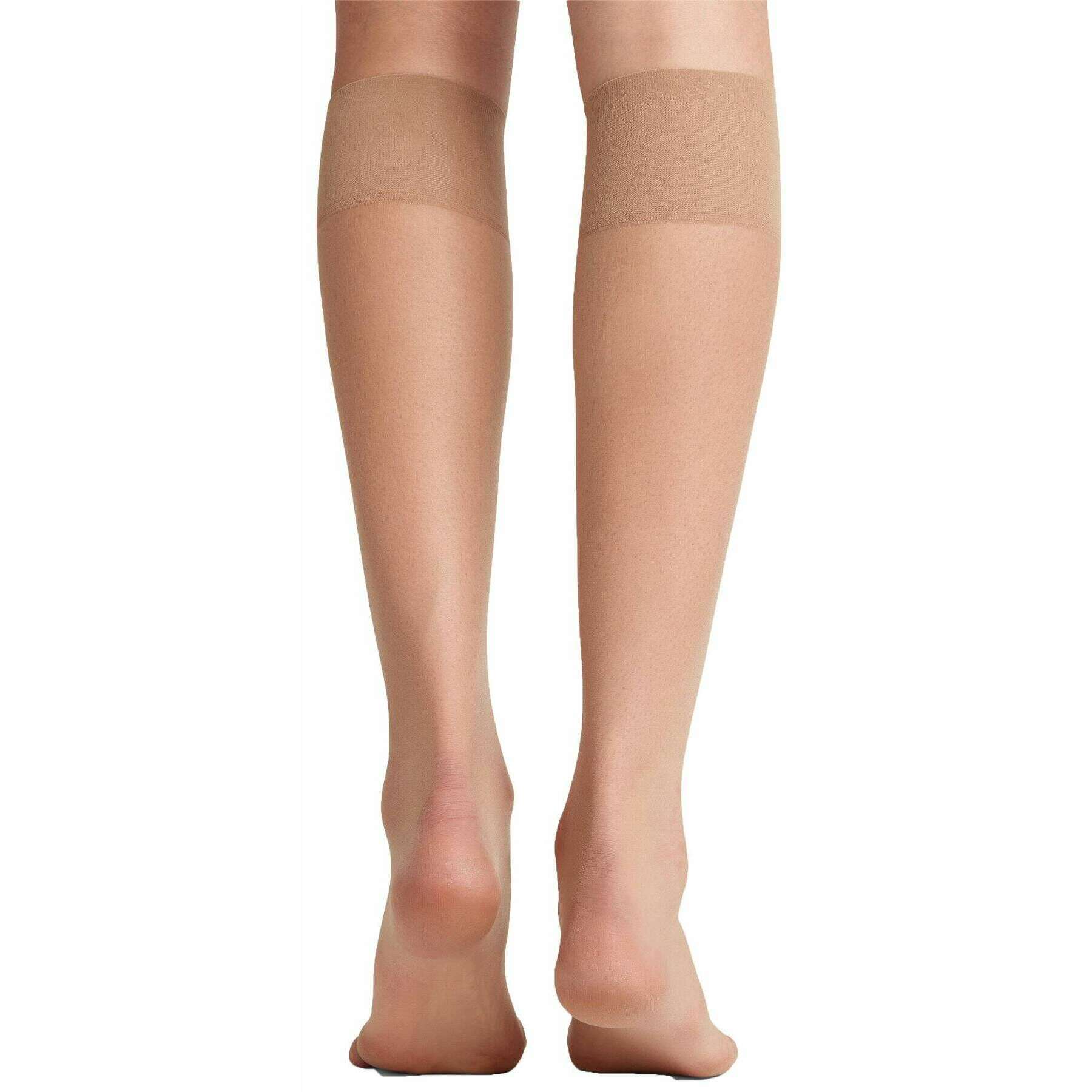 Falke Shelina 12 Denier Toeless Knee High Socks - Brasil Beige - Image 3