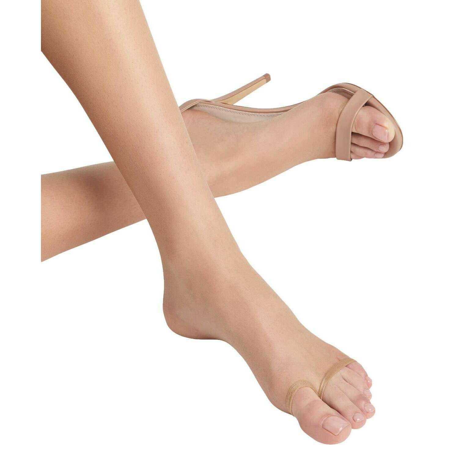 Falke Shelina 12 Denier Toeless Knee High Socks - Brasil Beige - Image 4