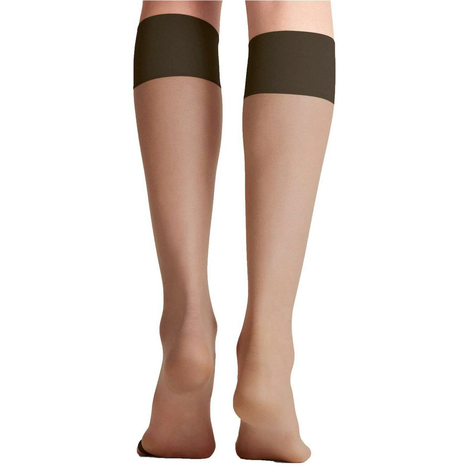 Falke Shelina 12 Denier Toeless Knee High Socks - Espresso Brown - Image 3