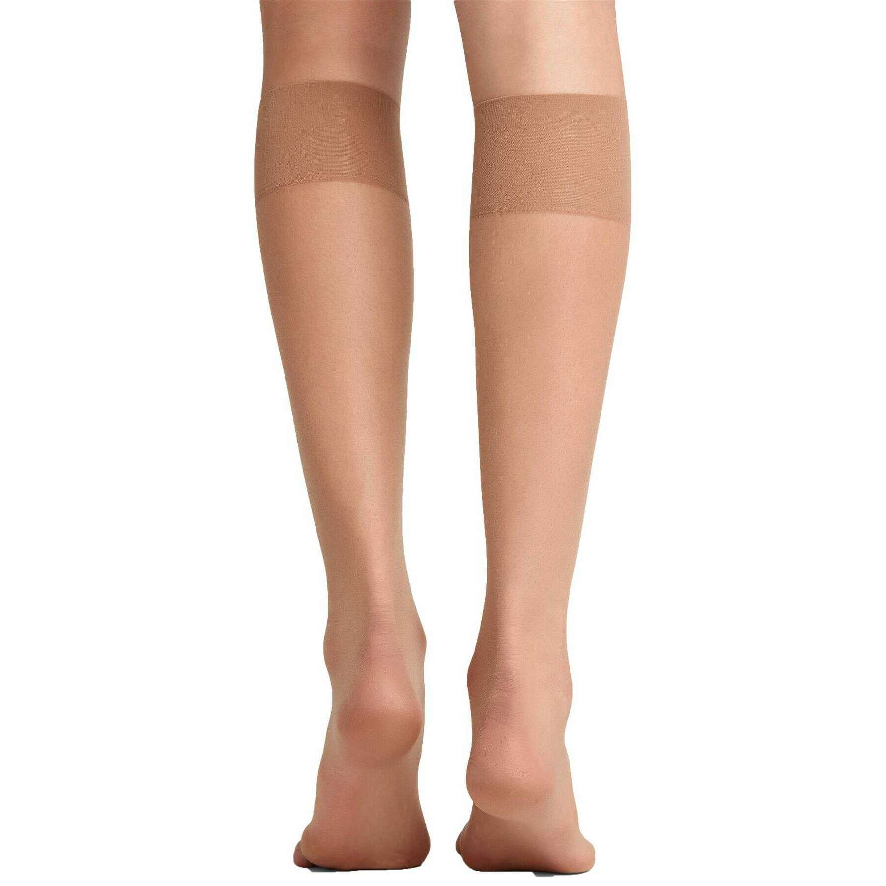 Falke Shelina 12 Denier Toeless Knee High Socks - Sun Beige - Image 3