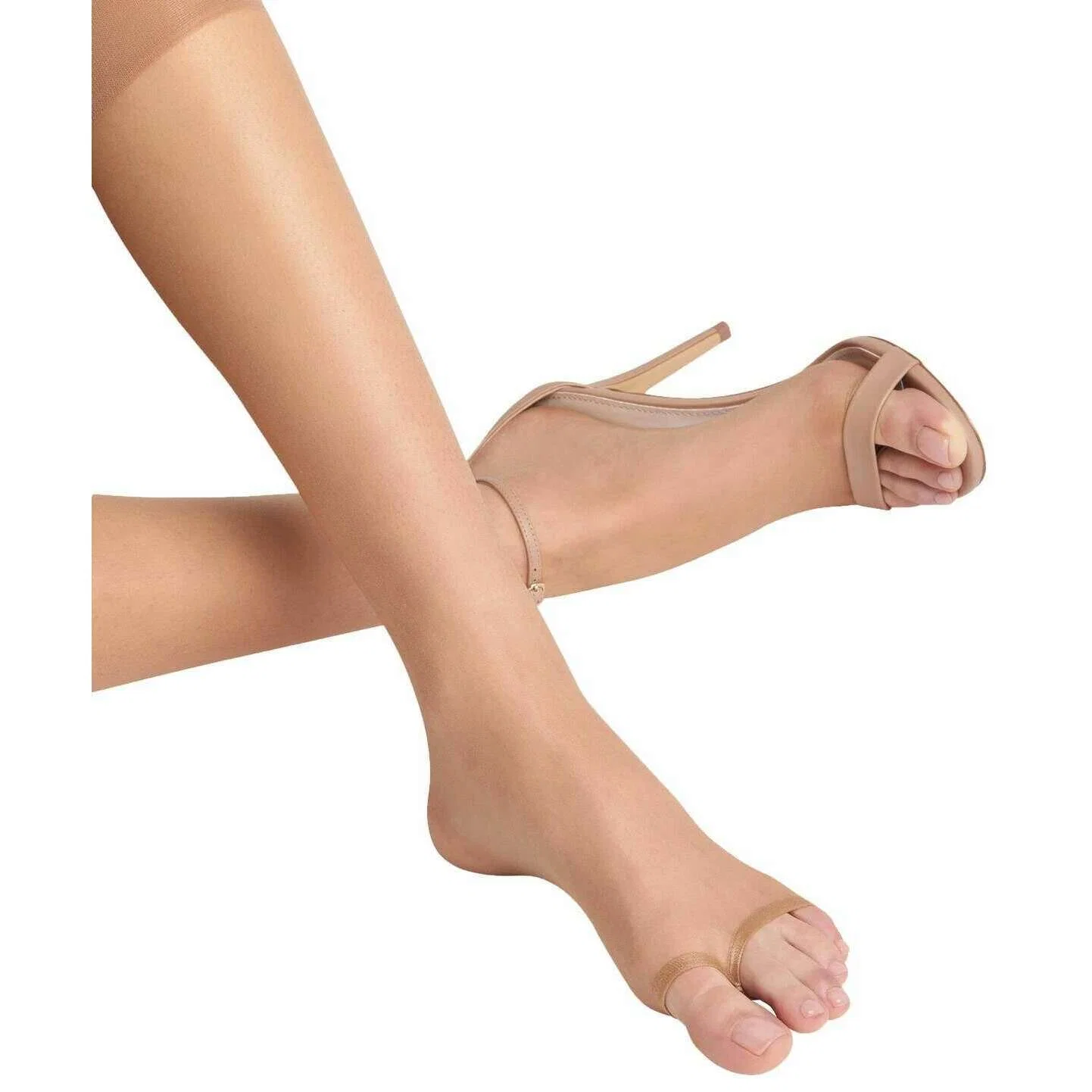 Falke Shelina 12 Denier Toeless Knee High Socks - Sun Beige - Image 4